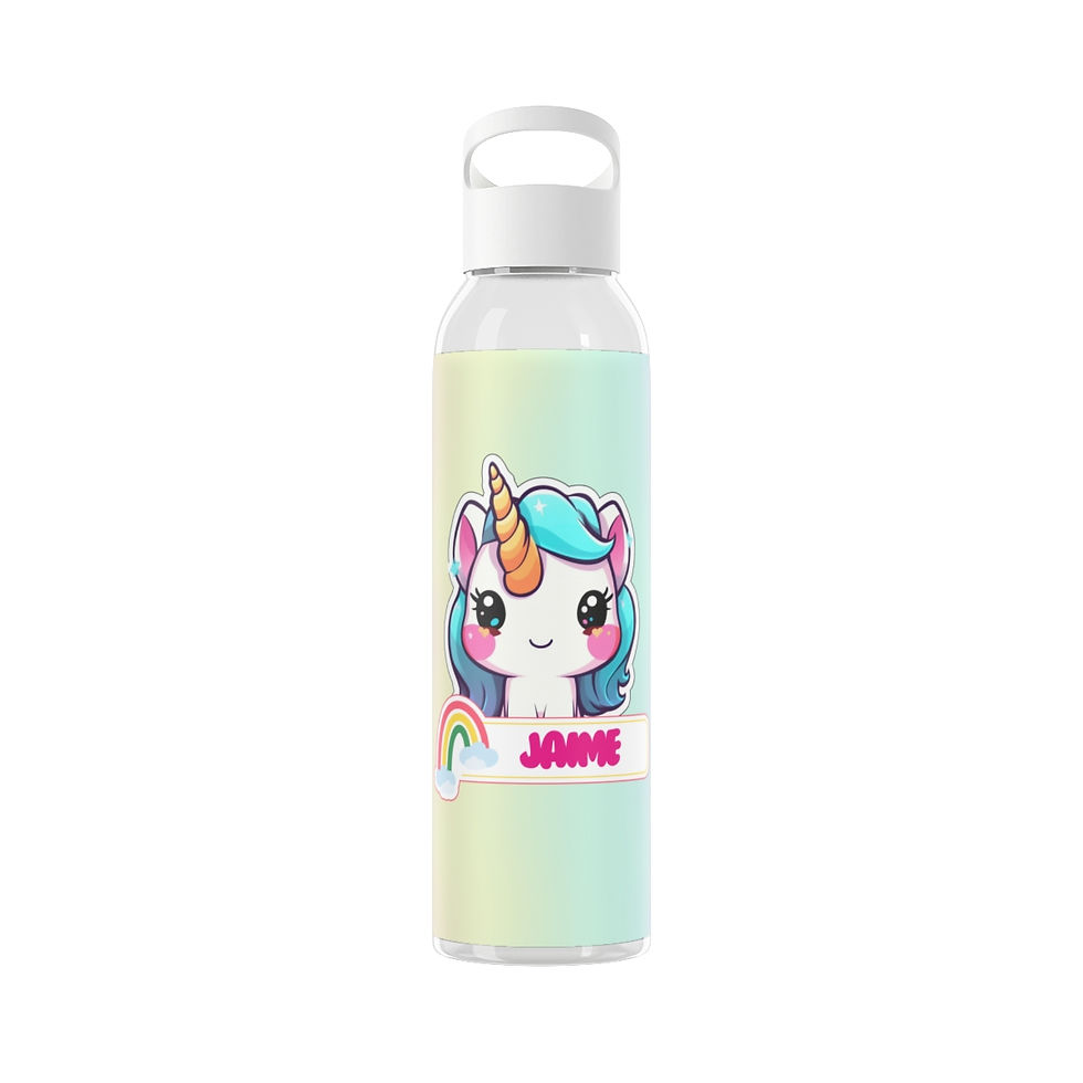 Personalised Unicorn Water Bottle for Girls