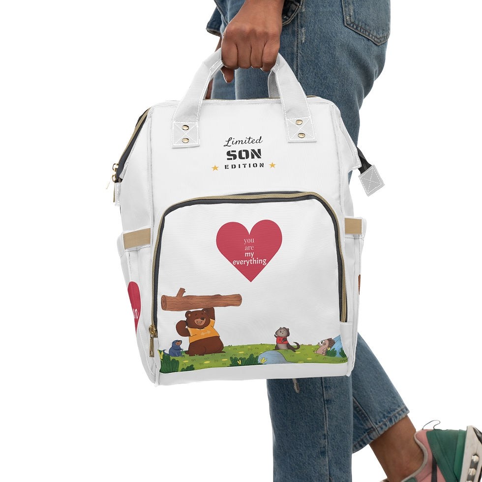 Thumbnail: Limited Son Edition Multifunctional Diaper Backpack, Baby Boy, Strong Baby Bear