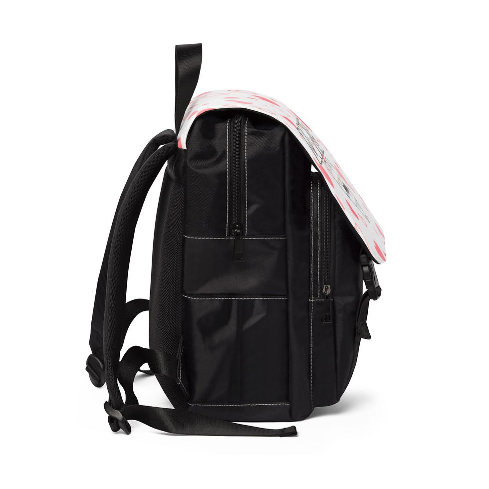 Thumbnail: Personalised White Love Unisex Casual Shoulder Backpack