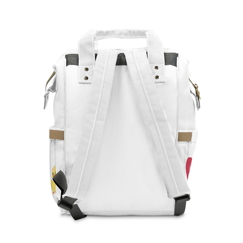Thumbnail: Daffie diaper backpack white back