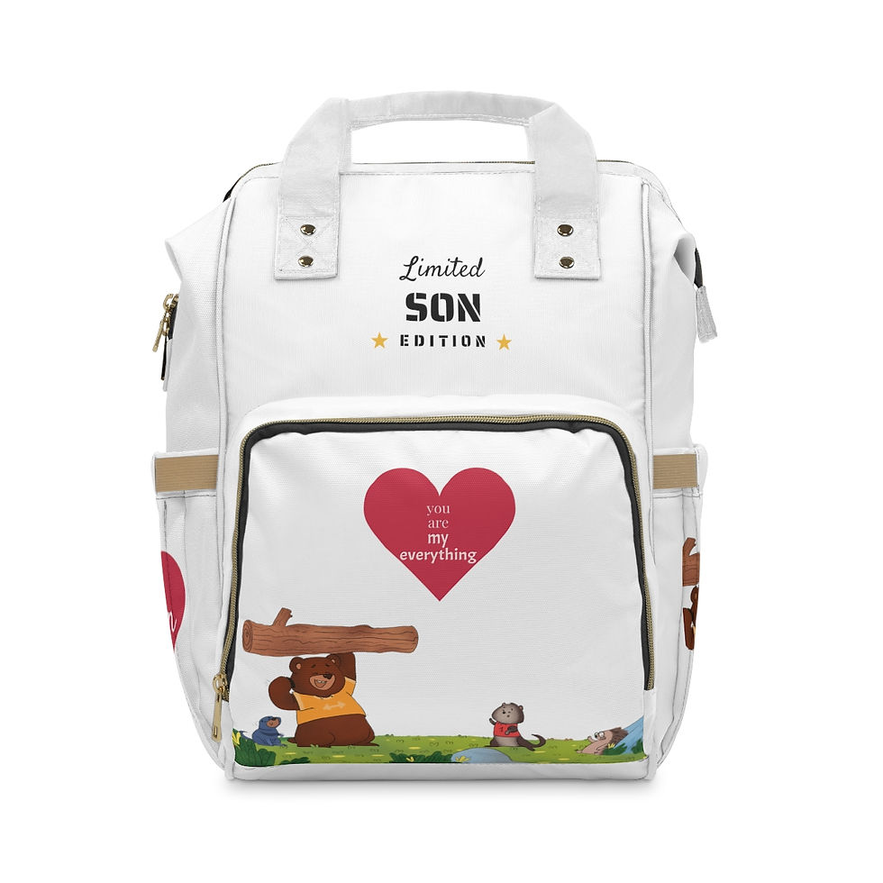 Thumbnail: Limited Son Edition Multifunctional Diaper Backpack, Baby Boy, Strong Baby Bear