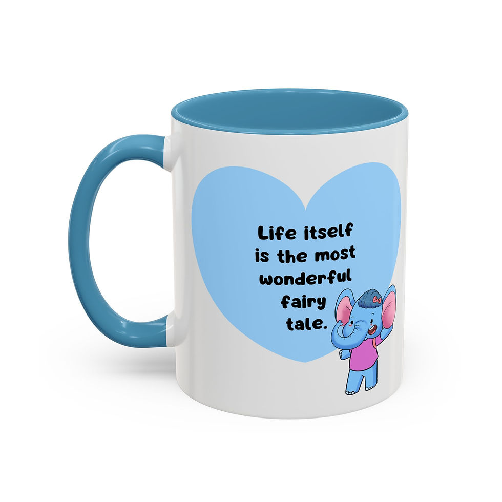 Thumbnail: Pretty Accent Mug, Ellie the Elephant Accent Coffee Mug (11 oz) with Life Quote