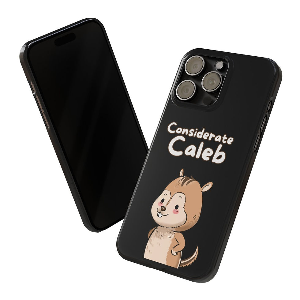 Thumbnail: Considerate Caleb - Slim Phone Cases (Black)