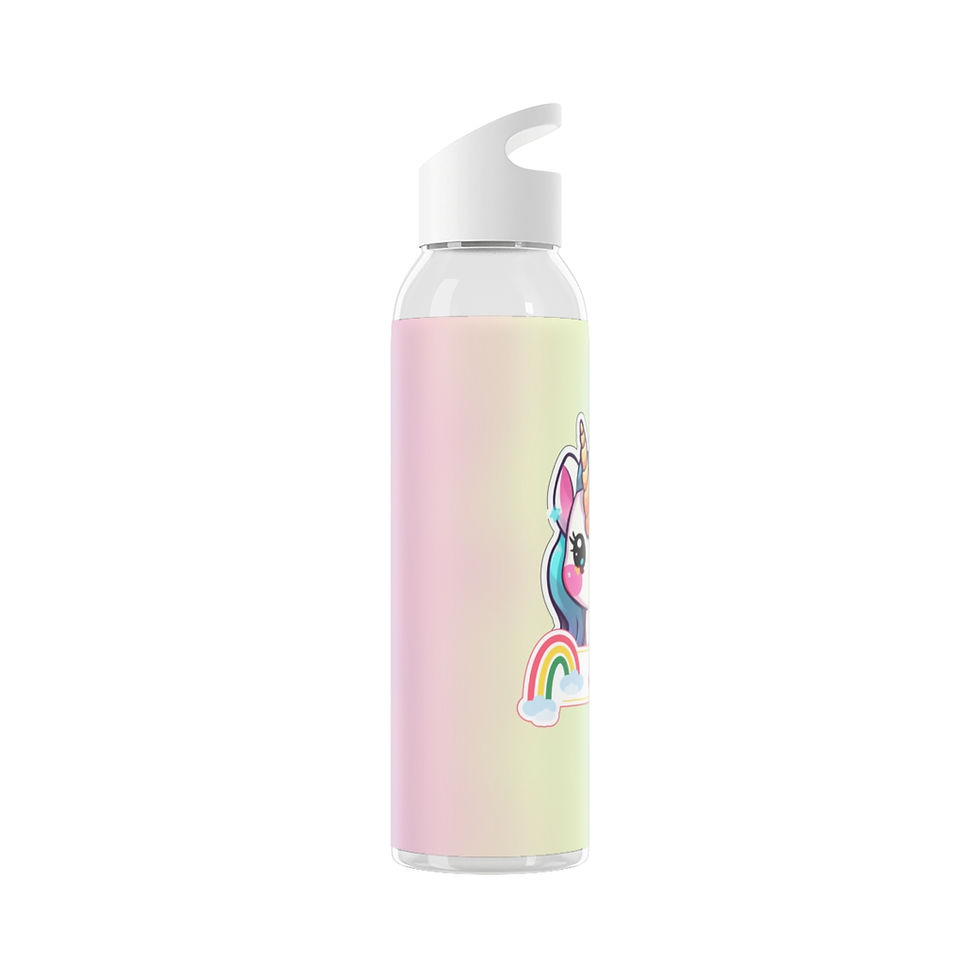 Thumbnail: Personalised Unicorn Water Bottle for Girls