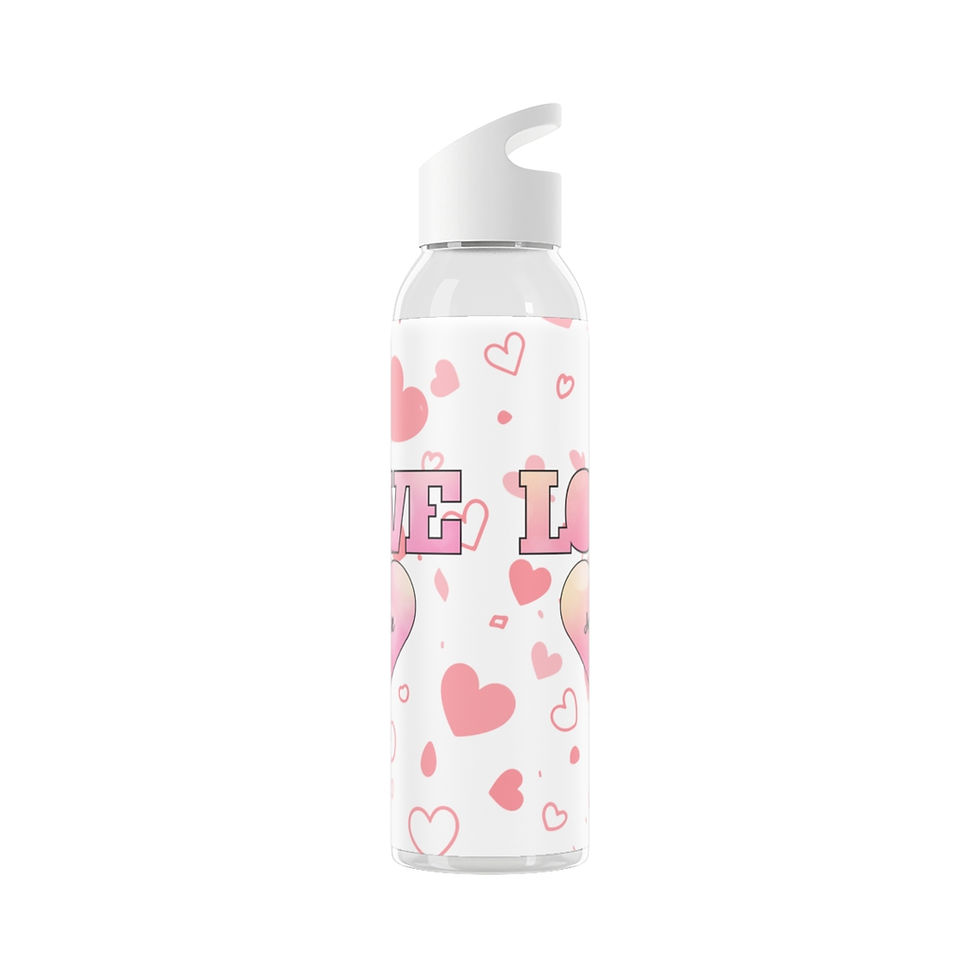 Thumbnail: Pink Love Sky Personalised Water Bottle