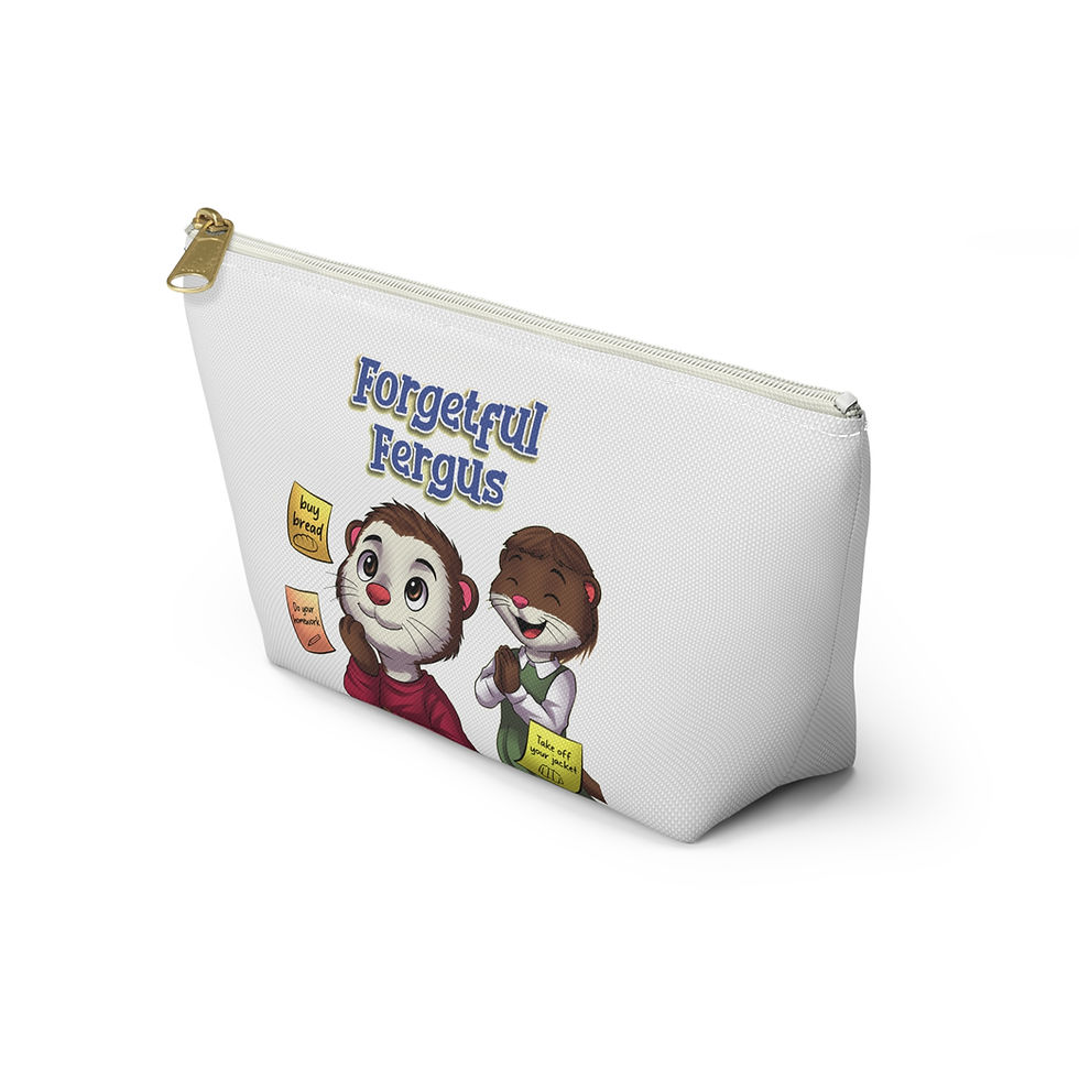 Thumbnail: Forgetful Fergus cute pouch, cute gift for kids, book merchandise