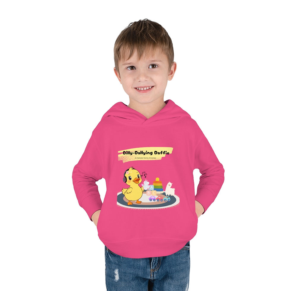 Thumbnail: Dilly-Dallying Daffie - Toddler Pullover Fleece Hoodie