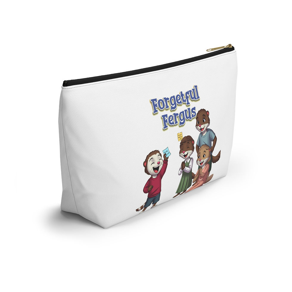 Thumbnail: Forgetful Fergus cute pouch, cute gift for kids, book merchandise