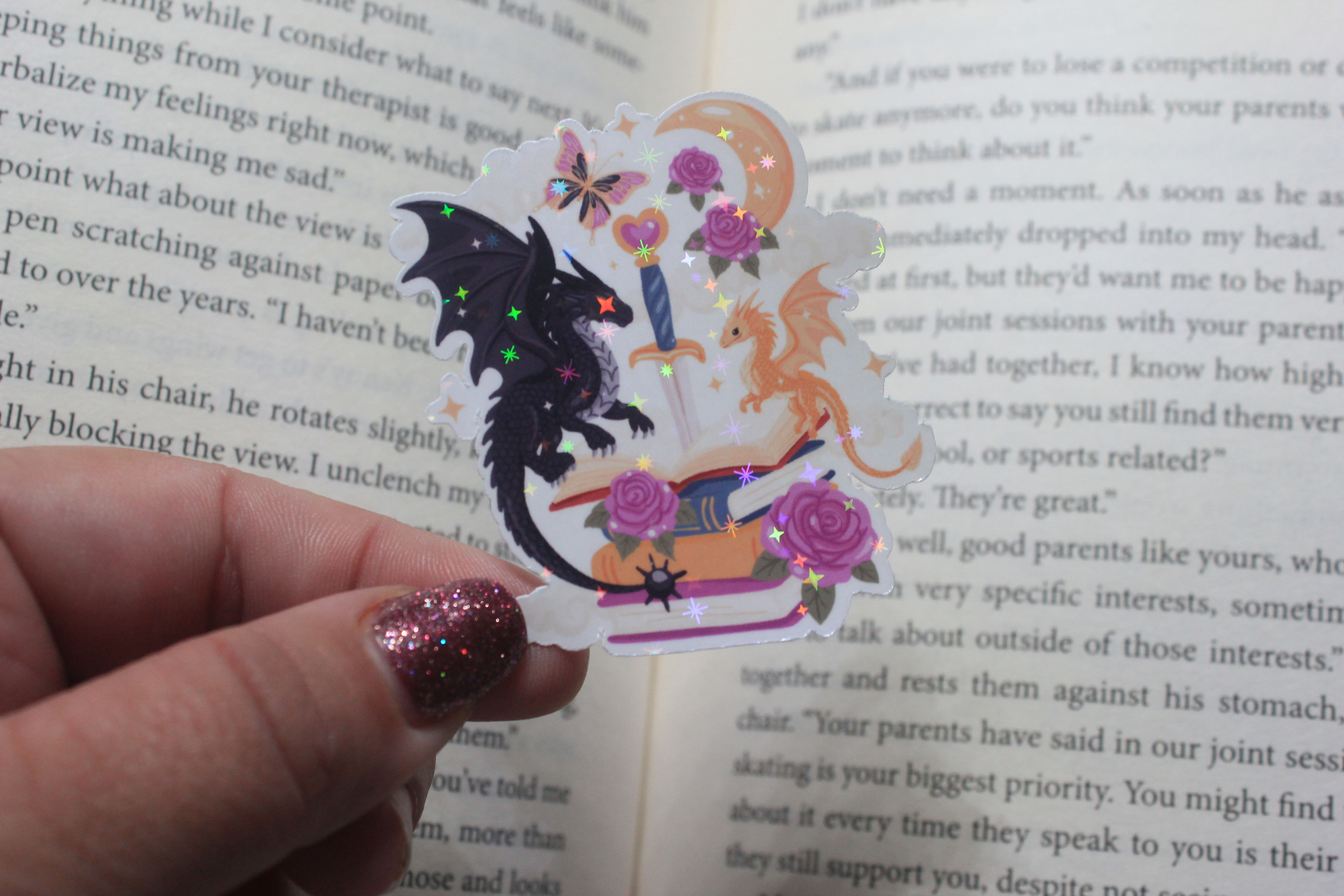 Fantasy Dragon Sparkly Sticker