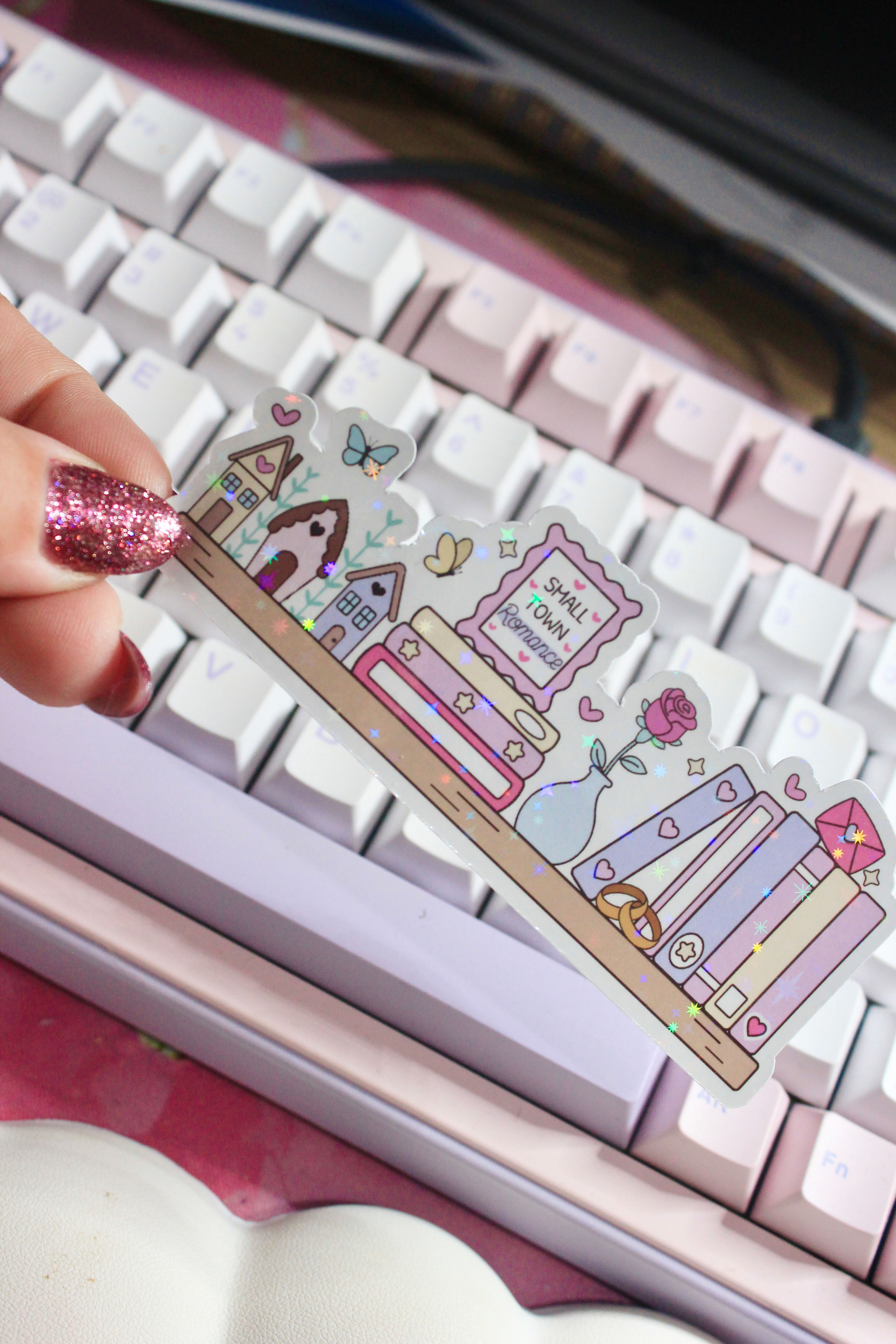 Small Town Romance Shelf Sparkly Sticker