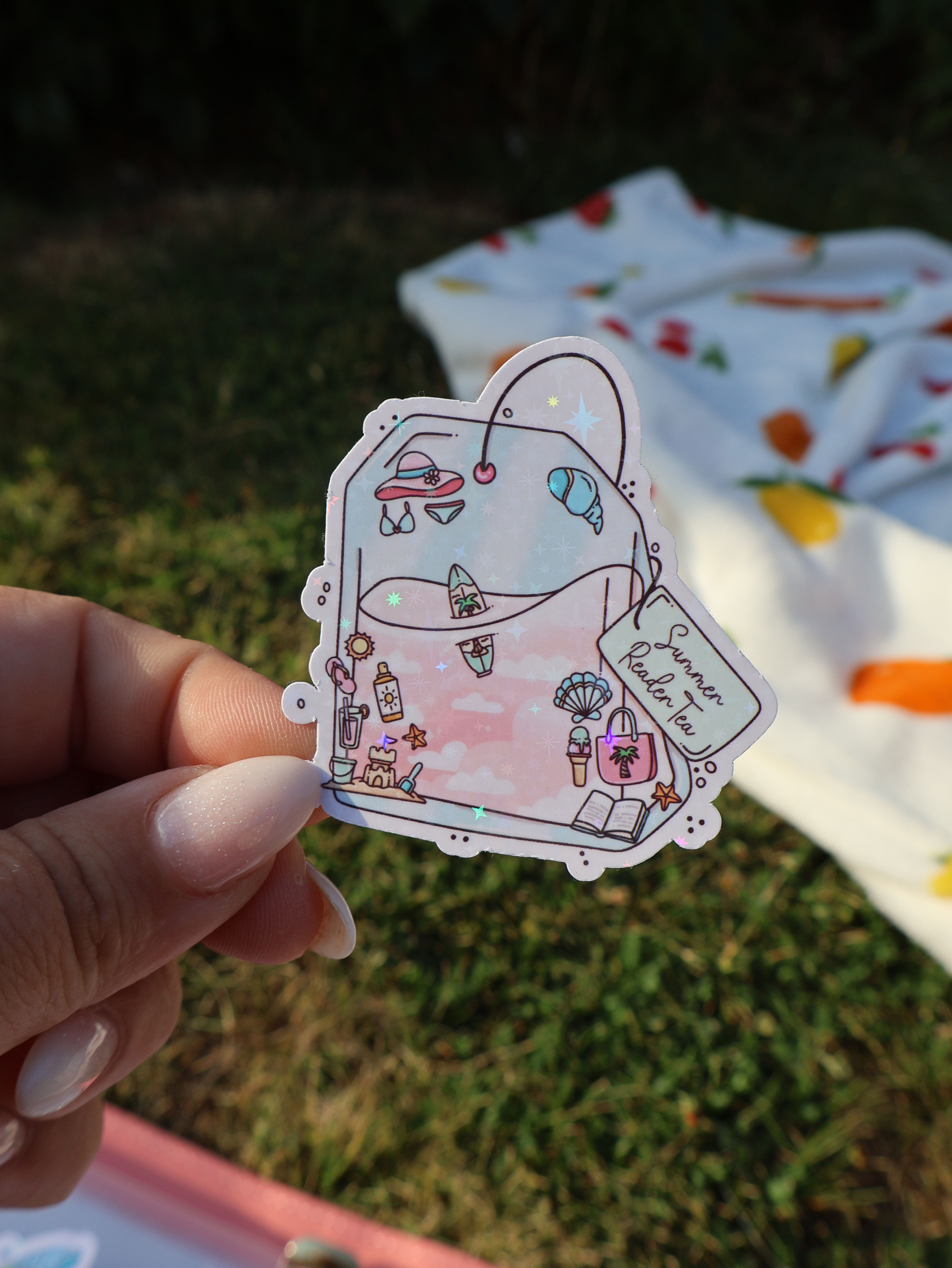 Summer Reader Sparkly Sticker
