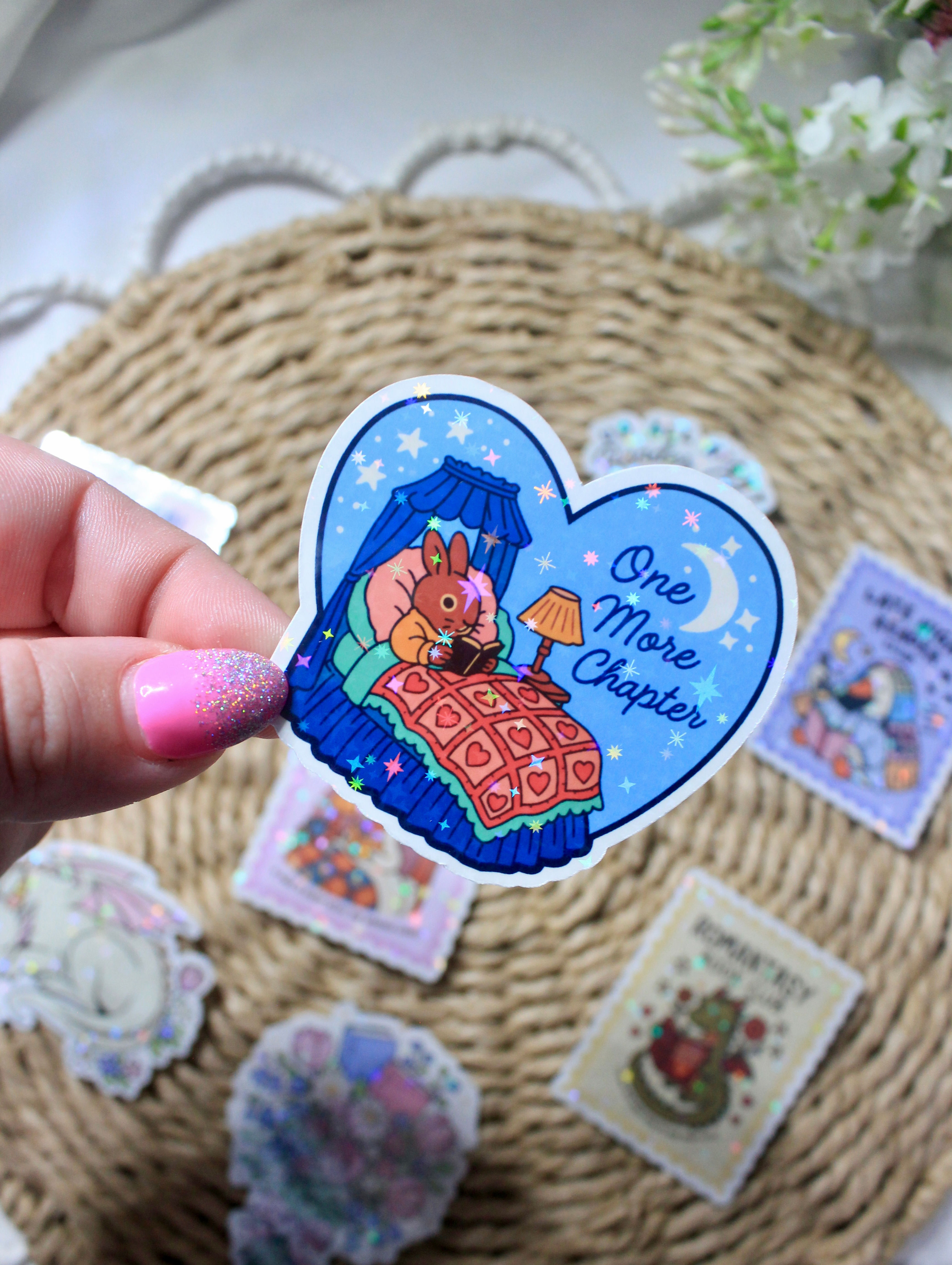 One More Chapter Sparkly Sticker