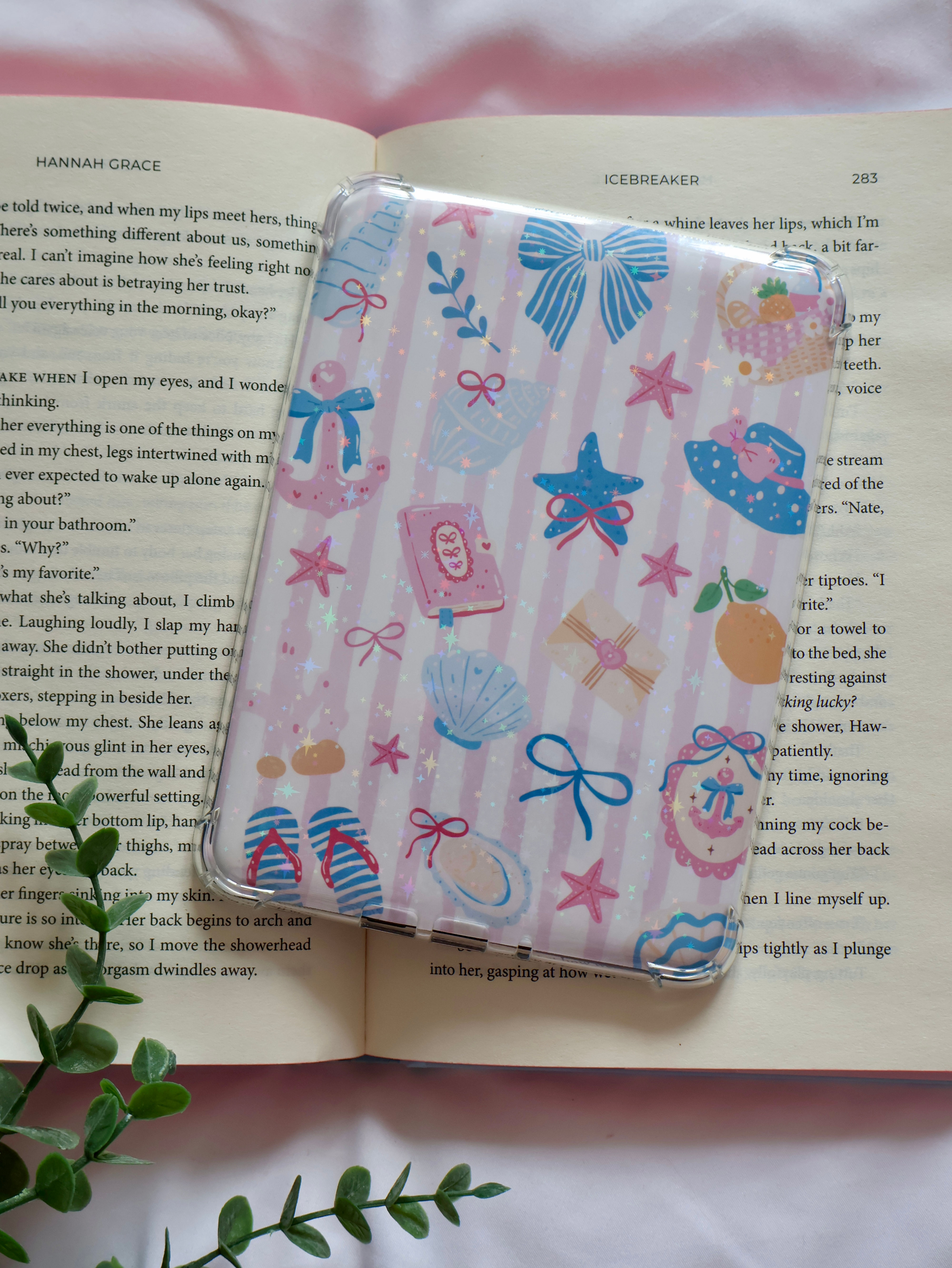Sparkly Beach Themed Kindle Insert