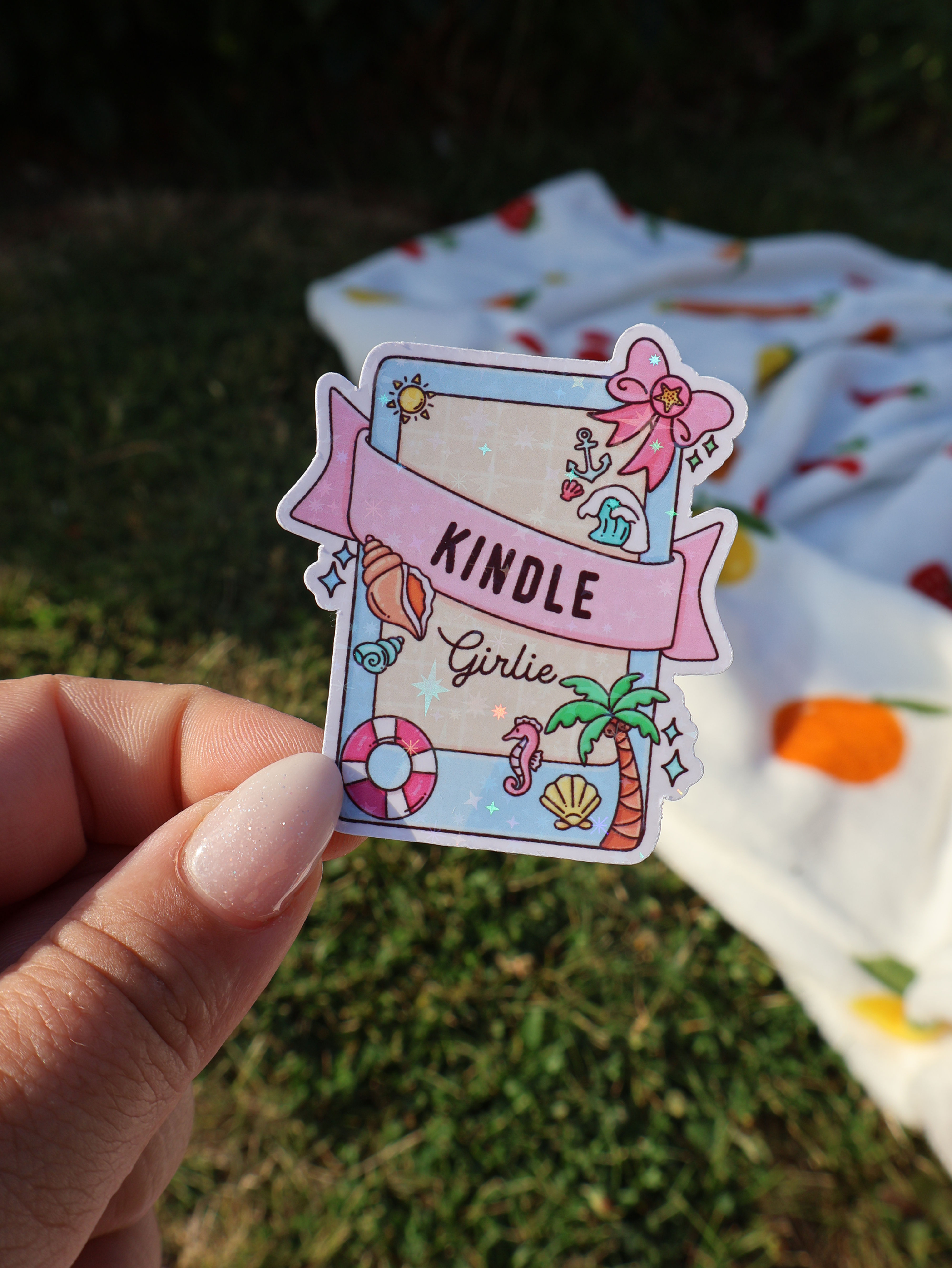 Kindle Girlie Sparkly Sticker