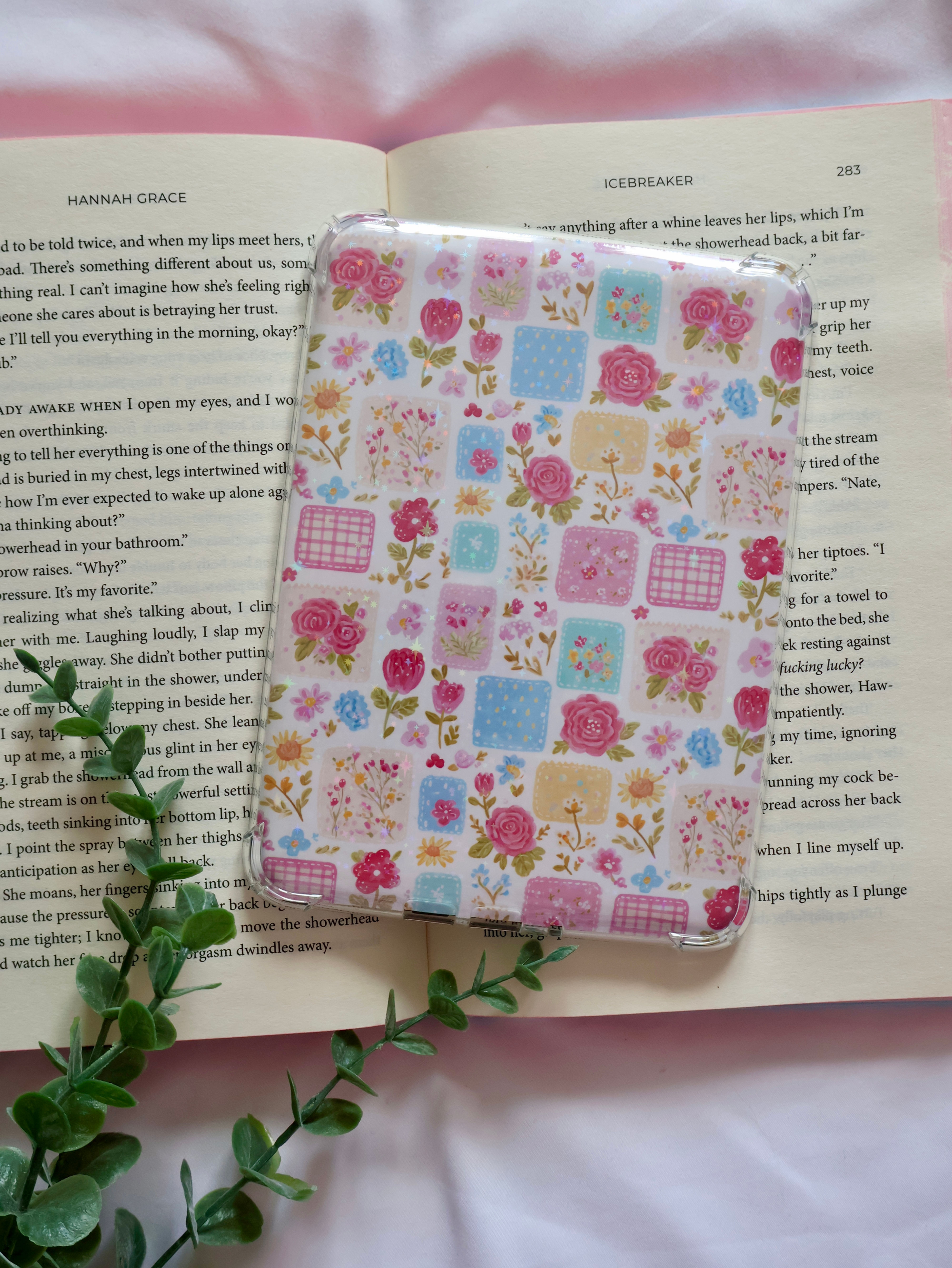 Sparkly Flower Theme Kindle Insert