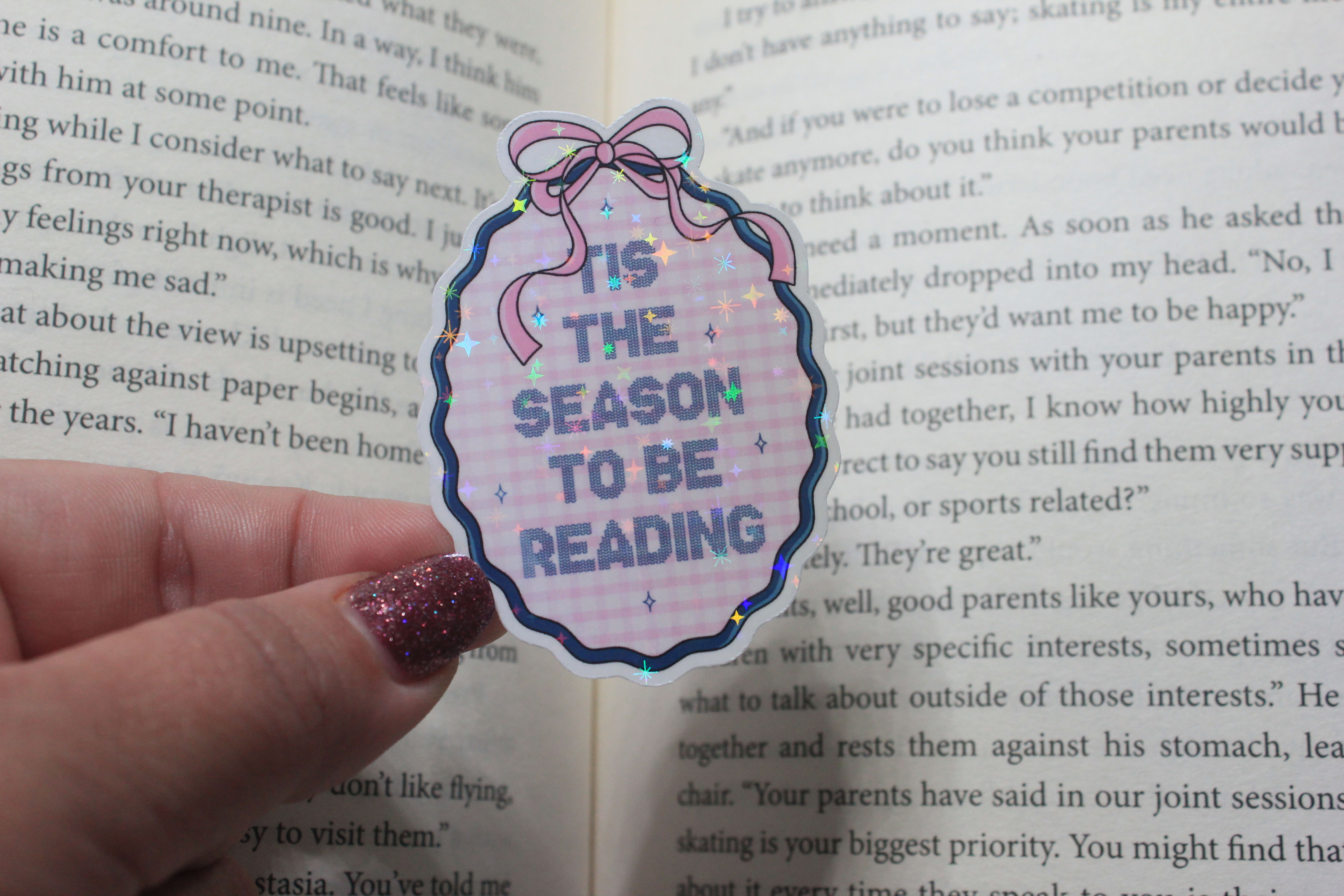 Tis The Season To Be Reading Sticker