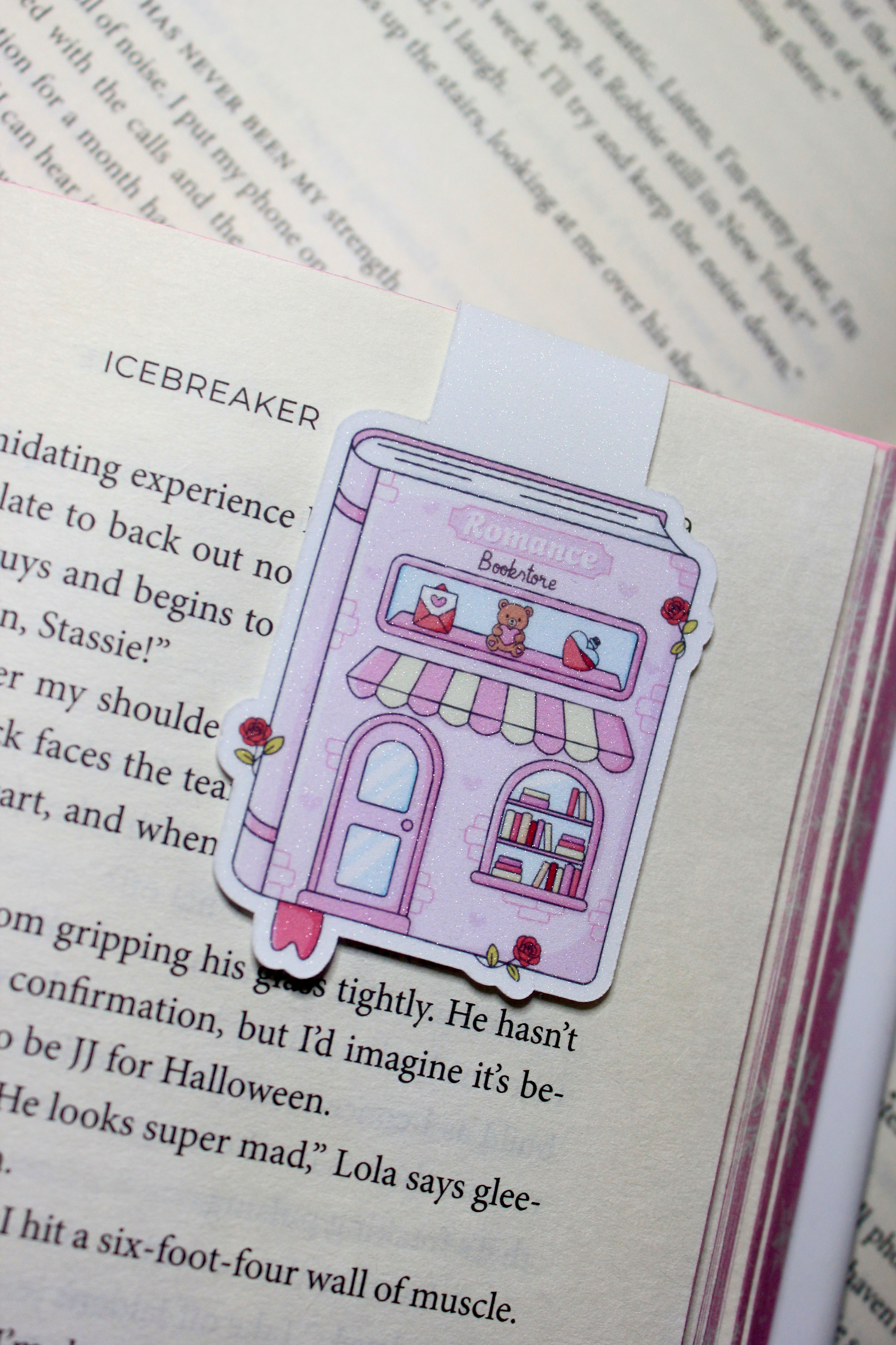 Glitter Romance Bookstore Magnetic Bookmark