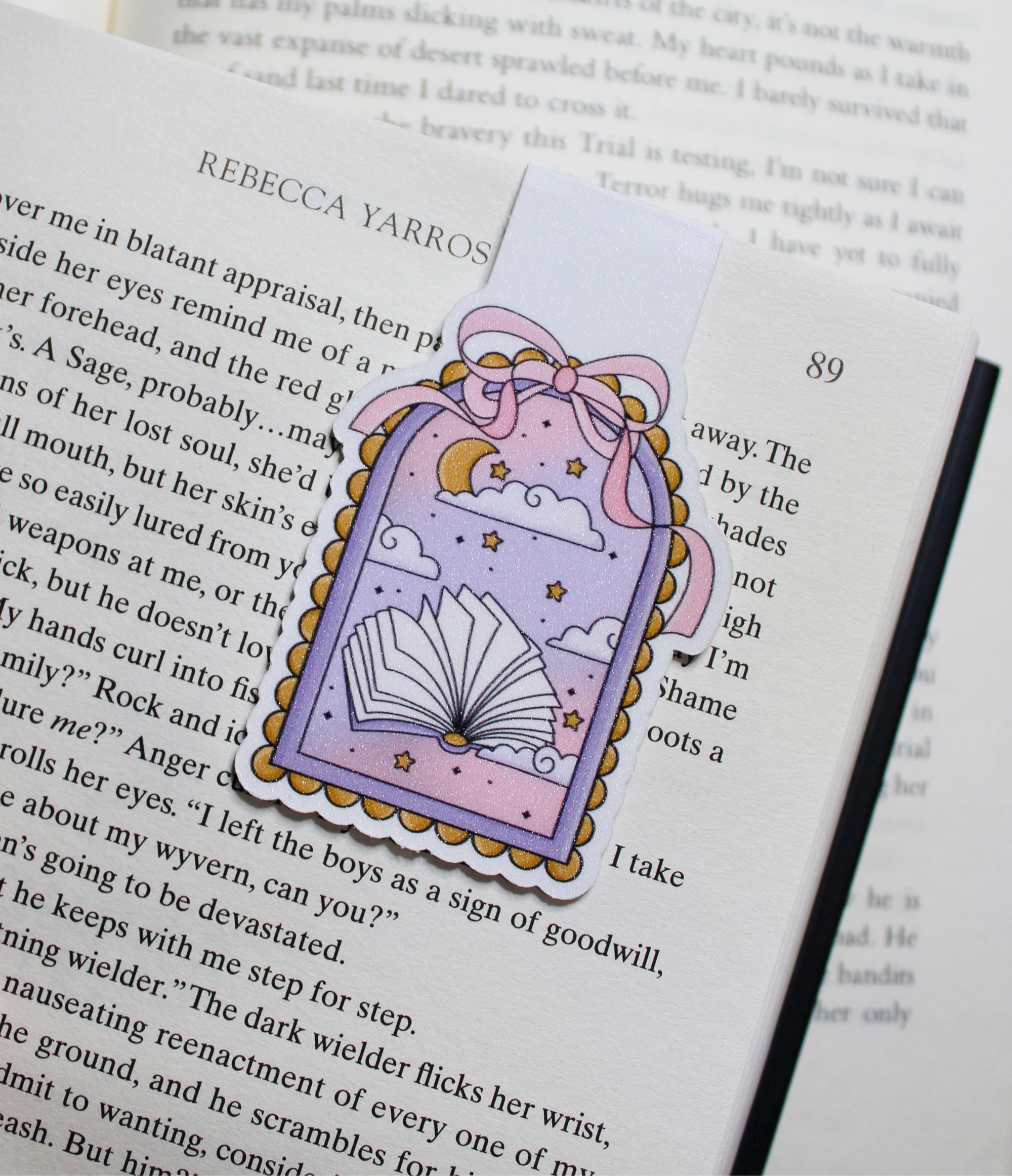 Glitter Bookish Magnetic Bookmark