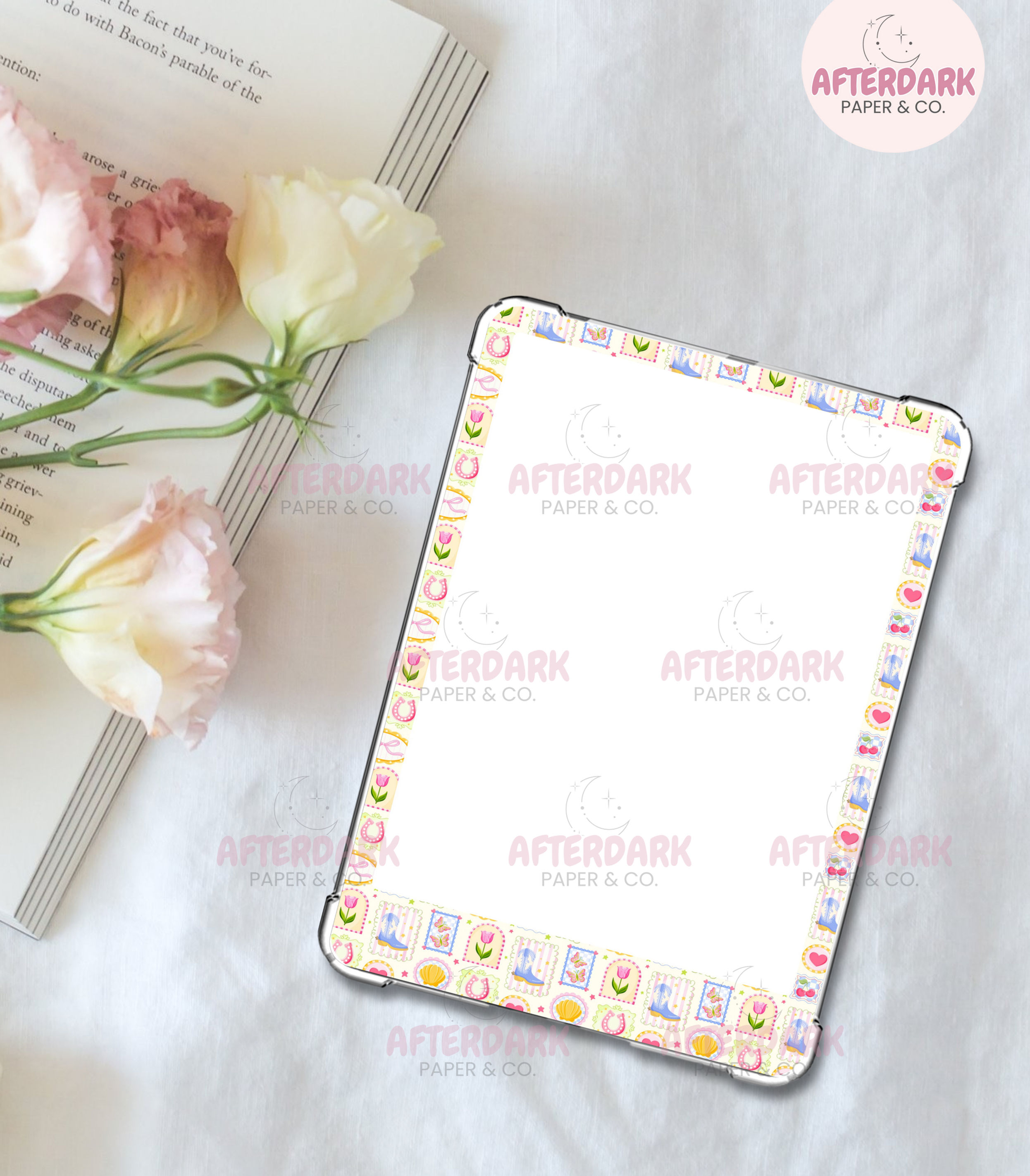 Cowboy Beach frames Sparkly Kindle Skin