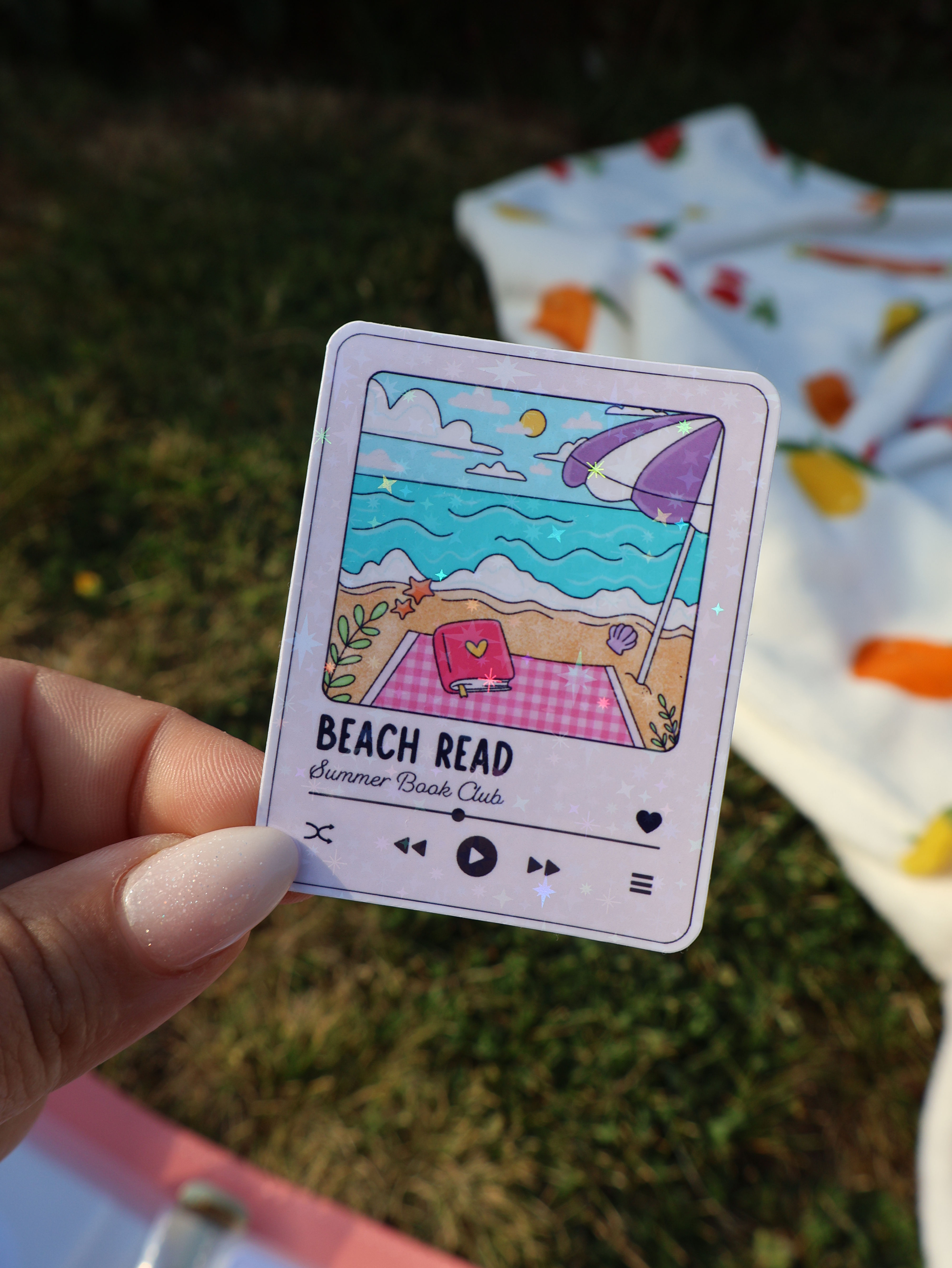 Beach Read Sparkly Sticker