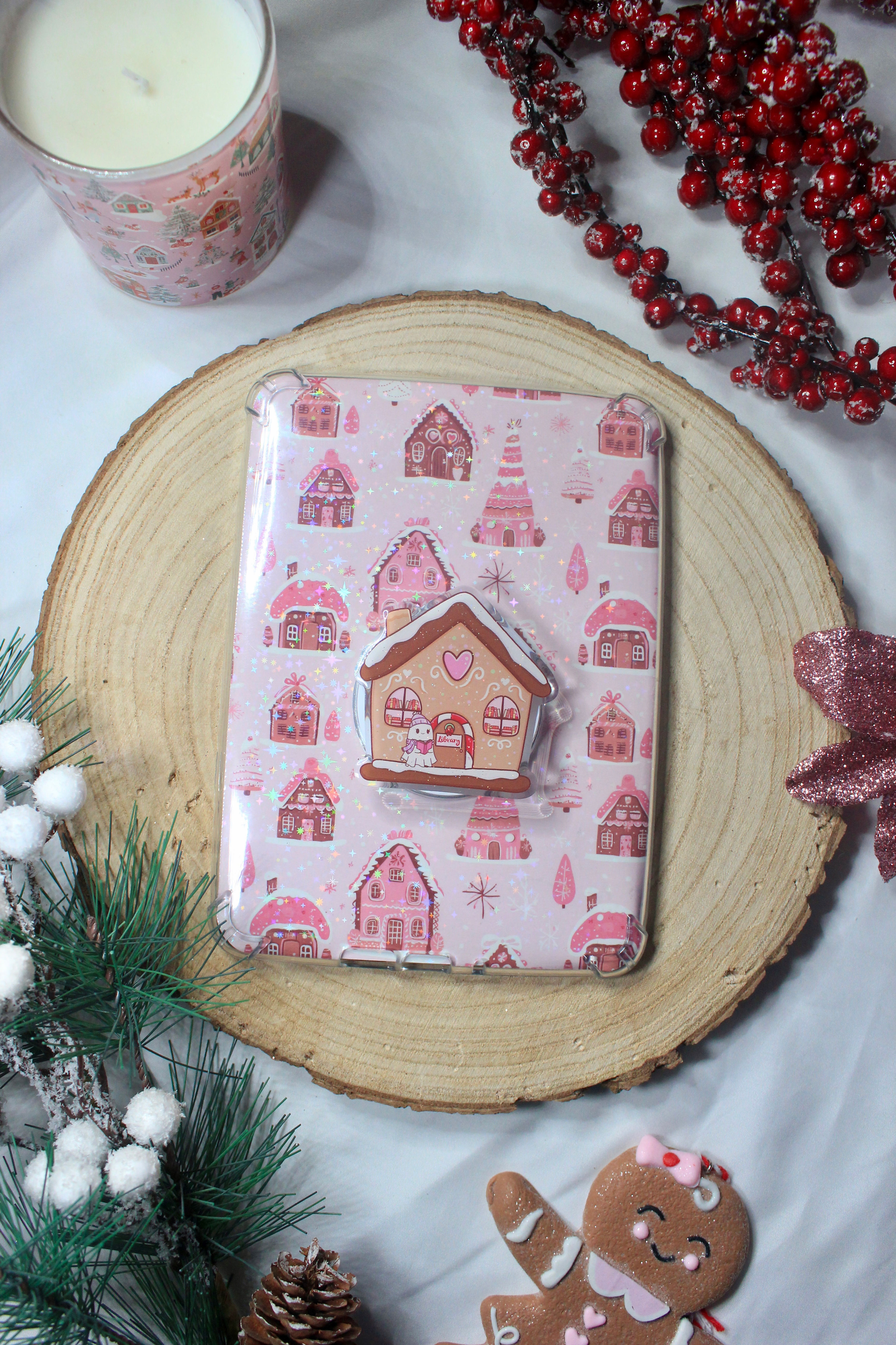 Gingerbread House E-Reader Grip (MagSafe Compatible)