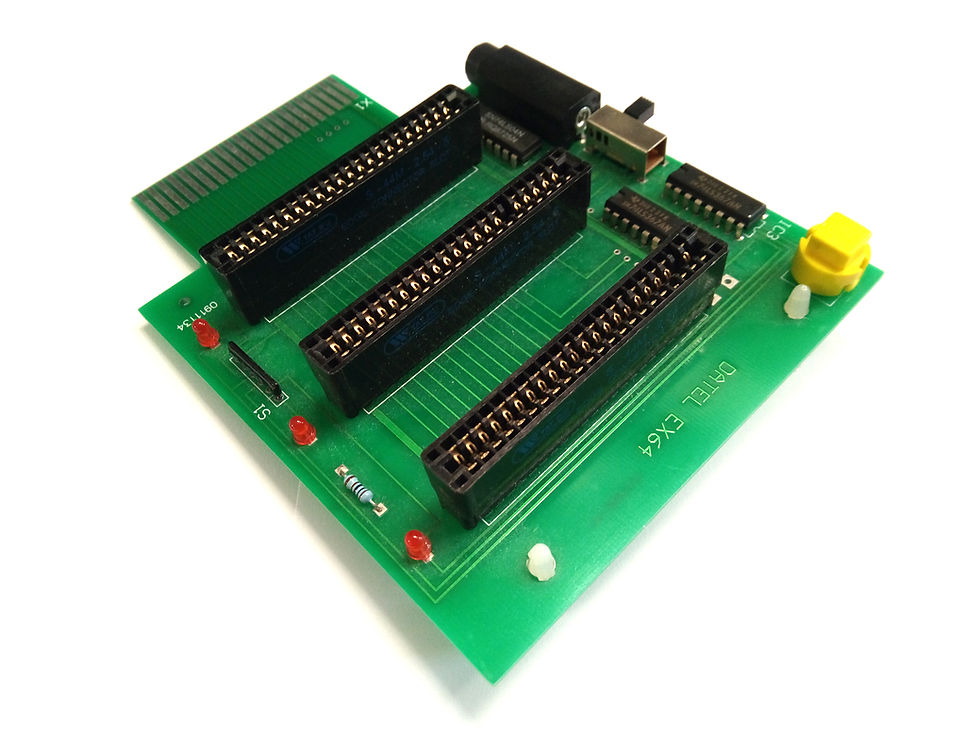 Commodore 64/128 Datel EX64 3 Port Cartridge Port Expander with Reset Button