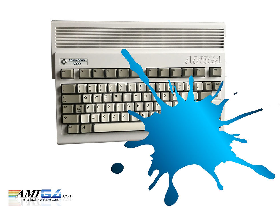 Thumbnail: Custom Amiga 600 Electric Blue Splat