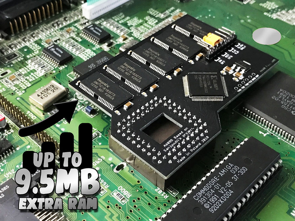 Thumbnail: Amiga 600 Ram Expansion 9.5mb Fastram fitted to Amiga A600
