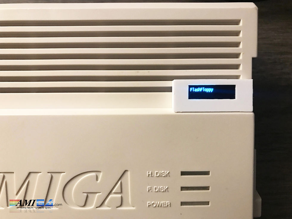 Thumbnail: Internal Amiga A1200 Gotek Drive OLED display