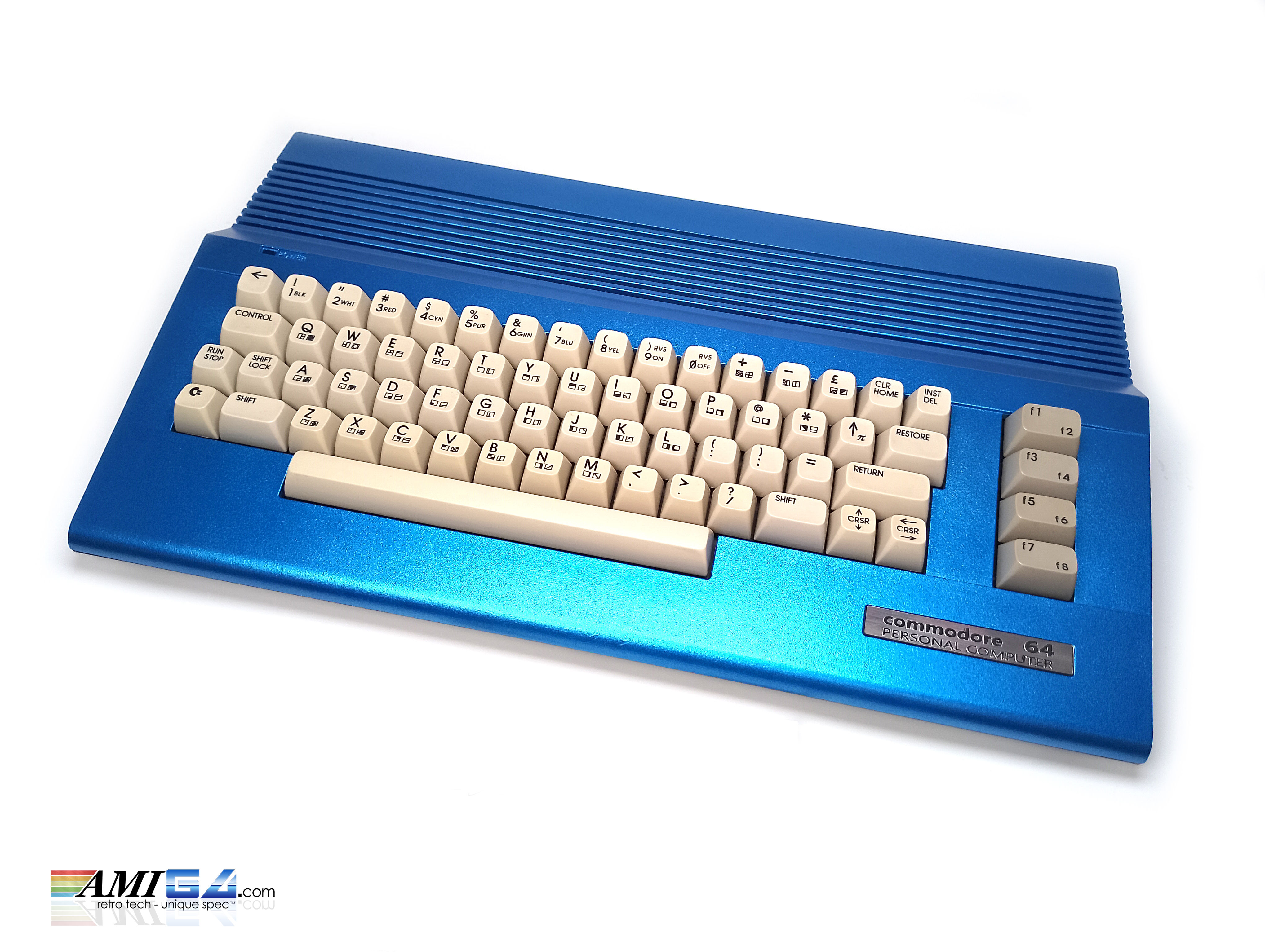 2-tone Metallic Blue C64C Case
