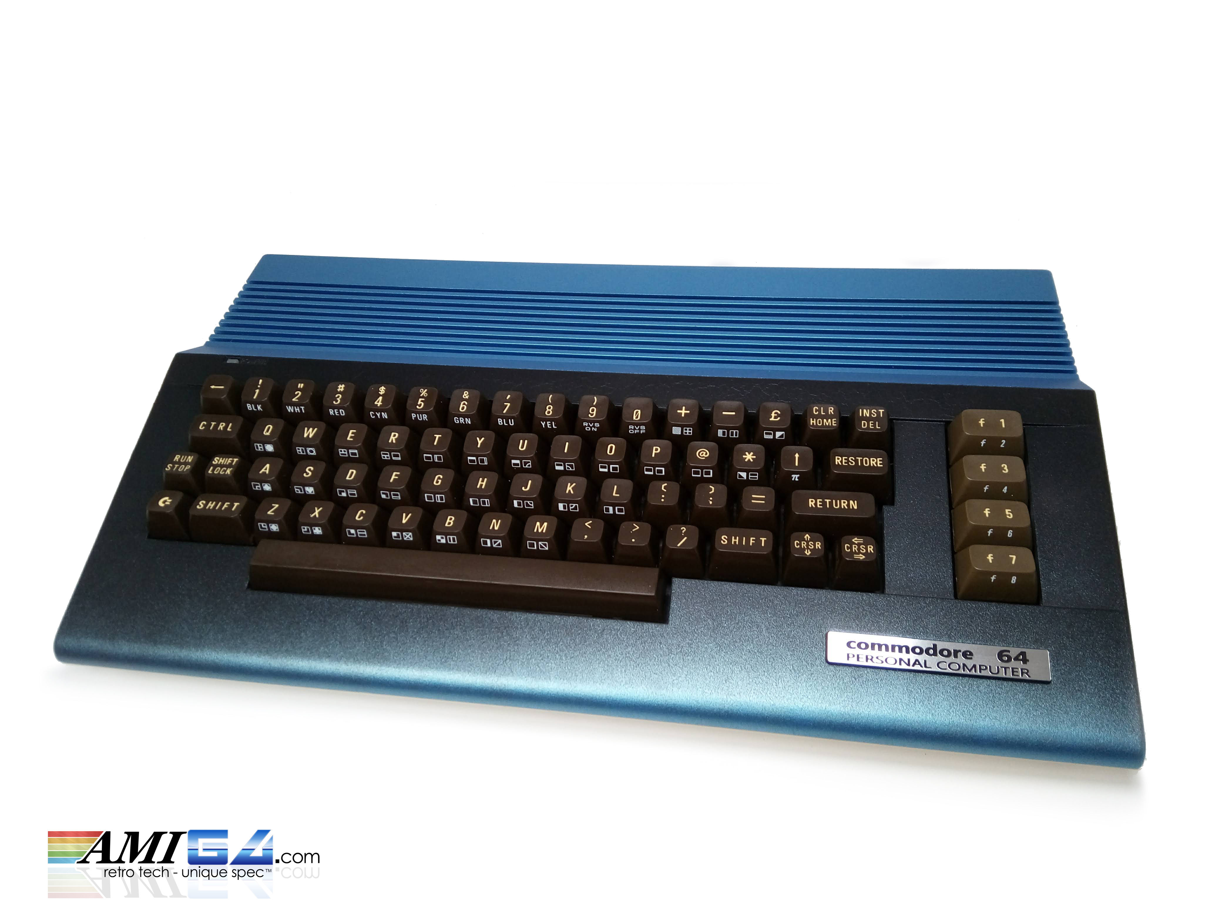 'Leather Blue' Commodore 64 C64 with JiffyDOS