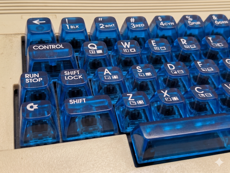 Thumbnail: Commodore 64 Transparent Blue Retro Keycaps