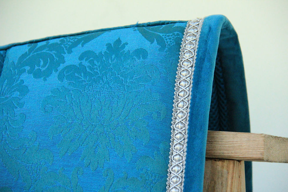 Miniatura: Tapis de selle - Empire Rococo - Turquoise et Or