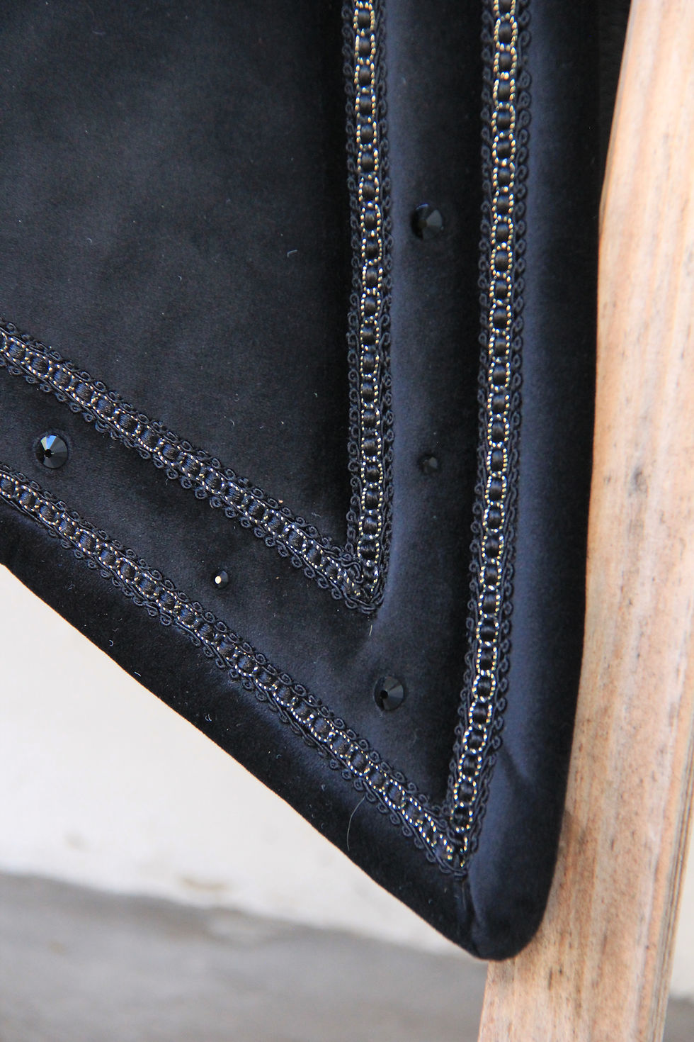 Miniaturbild: Tapis de selle - Ibérique simple STRASS - Velours Noir