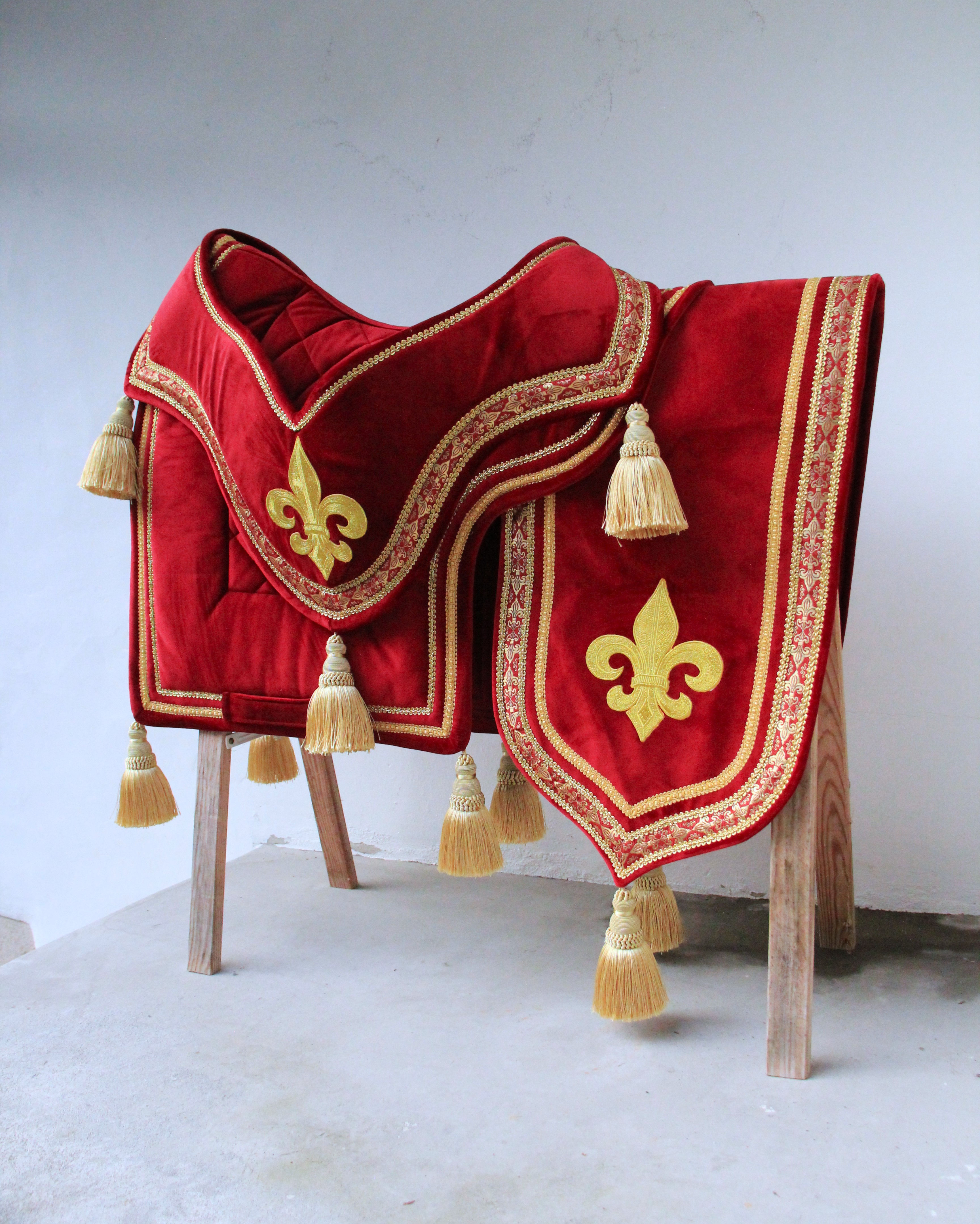 Ensemble - Haute école Royale étendard - Bordeaux broderies or