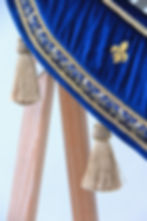 Thumbnail: Set - Iberian Fleur de lys - Navy blue velvet