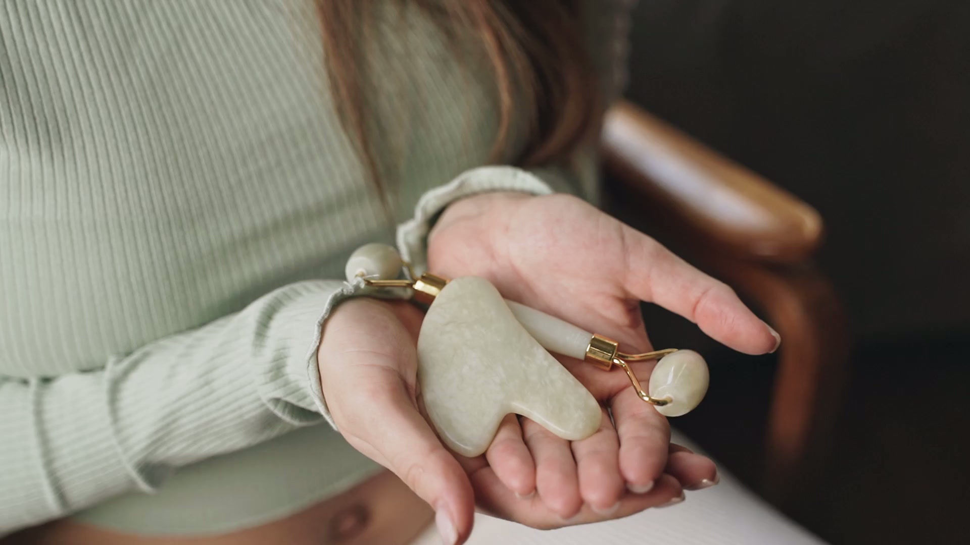 Ice Face Roller & Gua Sha Facial Massage Set