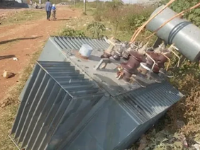 Transformer equipment used to power Zimbabwe's railway network.