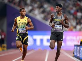 Tapiwanashe Makarawu in full sprint at the Miramar Invitational