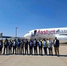 Fastjet Zimbabwe Airbus A320-200 lands at Victoria Falls International Airport.