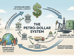 A visual representation of the US dollar's link to global oil trade.