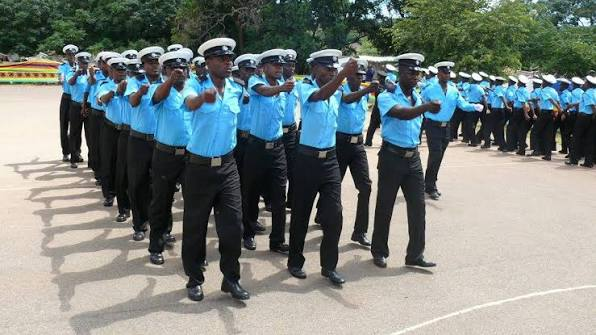 Municipal officers enforcing by-laws in a Zimbabwean city.