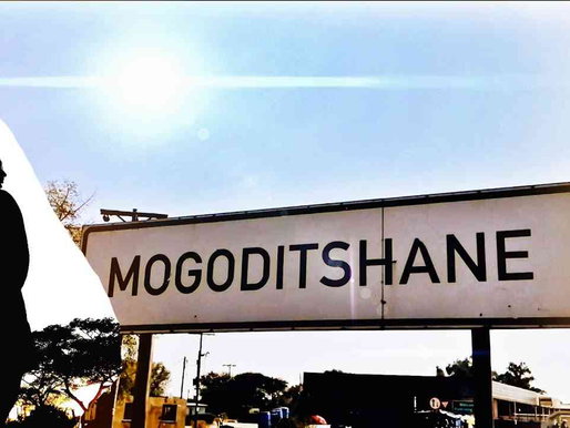 Police officers monitoring tensions in Mogoditshane Botswana