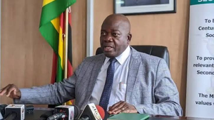 Education Minister Torerayi Moyo discussing curriculum reforms