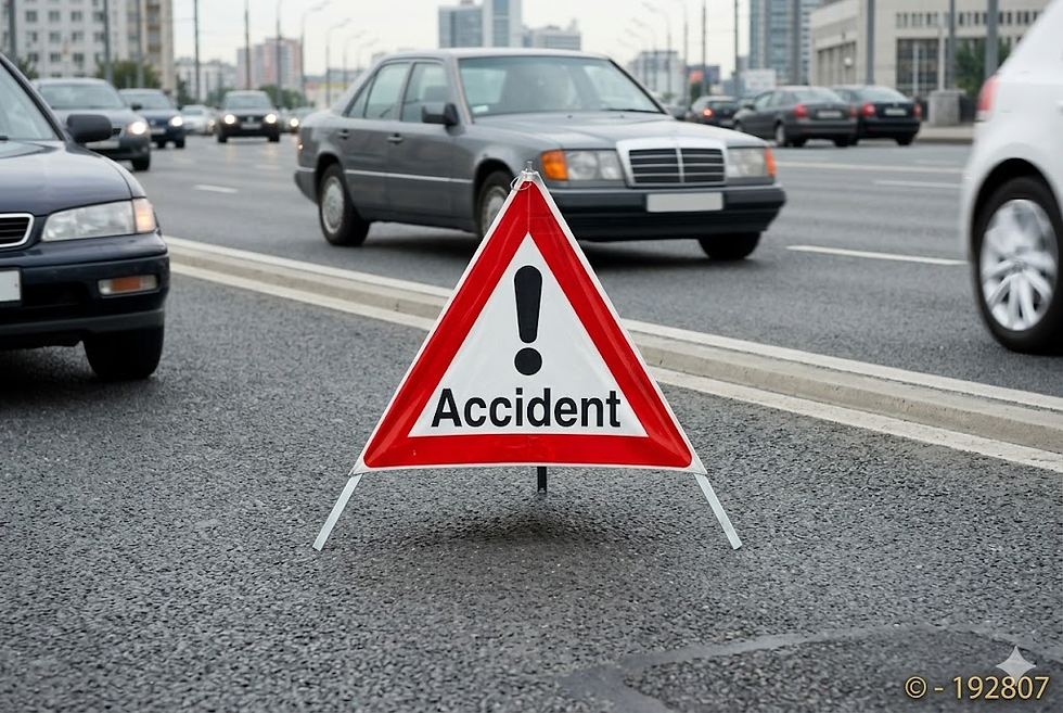Traffic accident sign