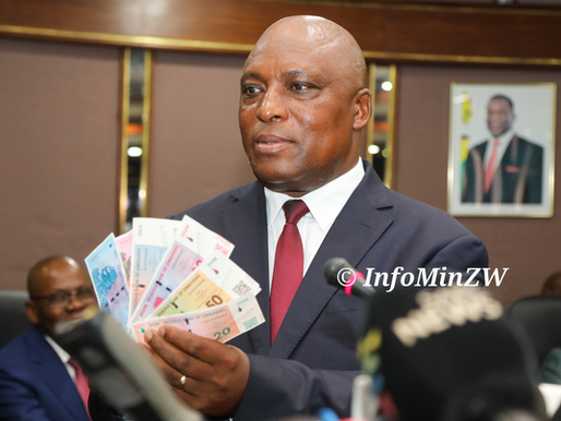 RBZ Governor John Mushayavanhu presenting the Monetary Policy Statement