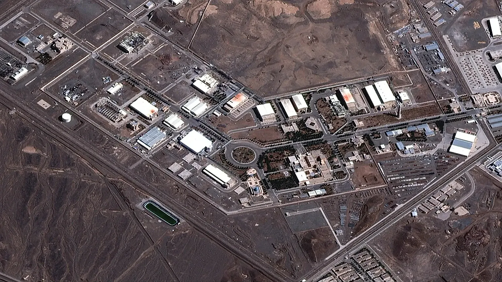 Satellite view of Natanz uranium enrichment infrastructure in Iran