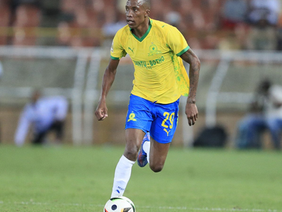 Zimbabwe Warriors defender Divine Lunga during a football match.