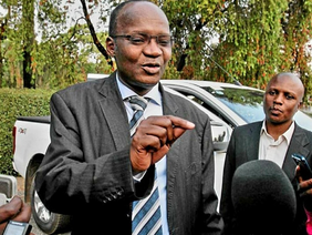 Jonathan Moyo speaking during a past political event