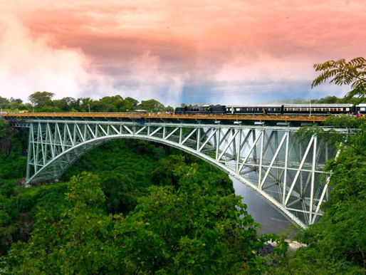 The historic Victoria Falls Bridge